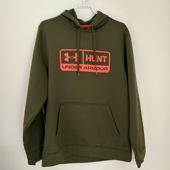 Under Armour Olive Green Hoodie Pullover | Men’s Medium - Picture 1 of 5